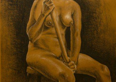 figure drawing from painting and drawing classes at Keystone College