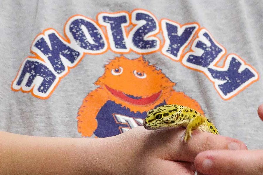 Wildlife Student With Lizard